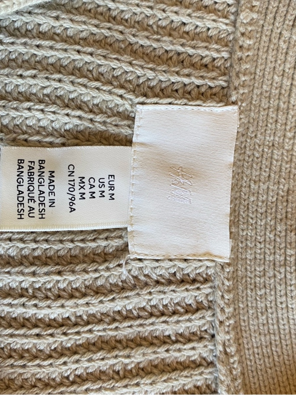 H&M Light Beige Ribbed Button Cardigan - Picture 6 of 7